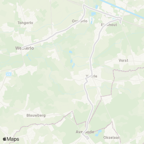 De Lijn Westerlo - Veerle Heide - Averbode map