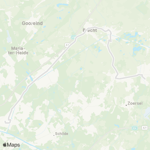 De Lijn Schoten - Brecht - scholen Malle map