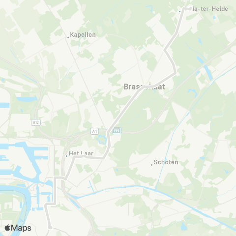 De Lijn Maria ter Heide - Antwerpen via Miksebaan map