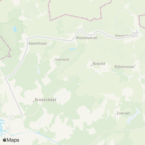 De Lijn Hoogstraten - Ekeren-Donk map