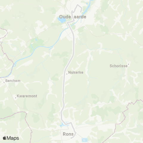 De Lijn Snelbus / Direct Oudenaarde - Nukerke - Ronse / Renaix map