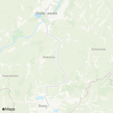 De Lijn Oudenaarde - Etikhove - Louise-Marie - Ronse / Renaix map