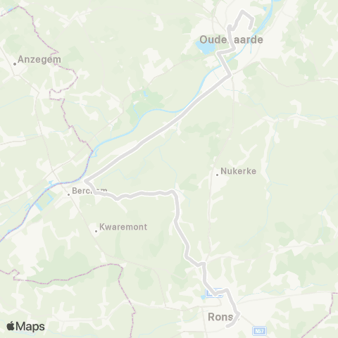 De Lijn Oudenaarde - Melden - Berchem - Zulzeke - Ronse / Renaix map