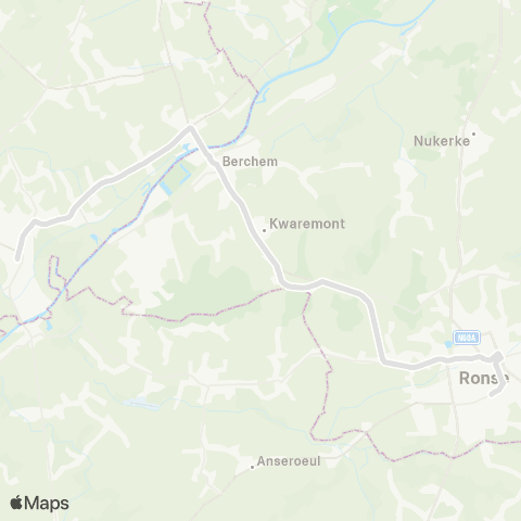 De Lijn Ronse / Renaix-De Klijpe-Kwaremont-Berchem-Kerkhove-Avelgem map