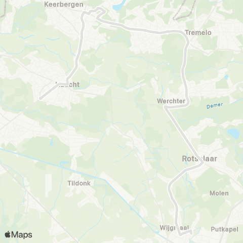De Lijn Wijgmaal - Keerbergen - Haacht map