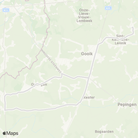 De Lijn Oetingen - Vollezele - SGI Lennik map