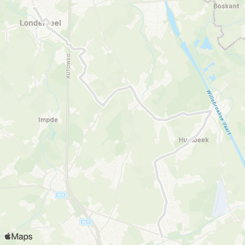 De Lijn Grimbergen - Humbeek - Nieuwenrode - Londerzeel map