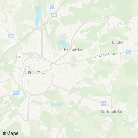 De Lijn Linden - Kessel-Lo - Leuven - Heverlee map