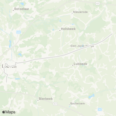 De Lijn Tielt-Winge - Leuven - Heverlee map