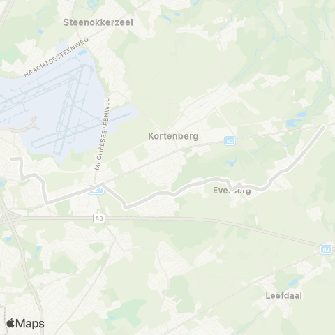 De Lijn Veltem-Beisem - Everberg - Zaventem map