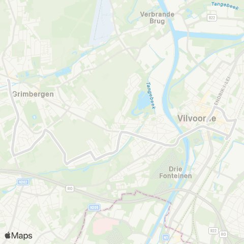 De Lijn Grimbergen - Groot-Molenveld - Vilvoorde map