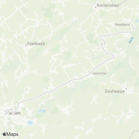 De Lijn Geetbets - Hogen - Tienen map