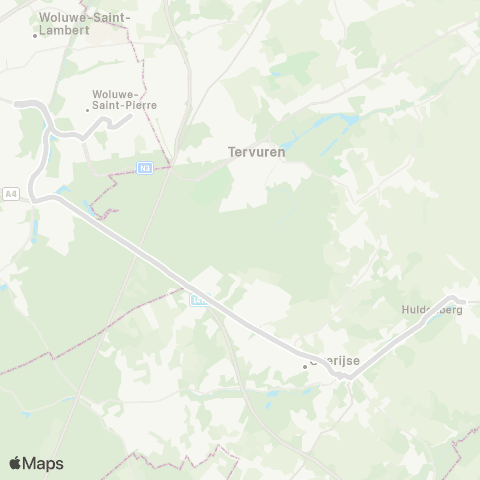 De Lijn Huldenberg - Overijse - Sint-Pieters-Woluwe map