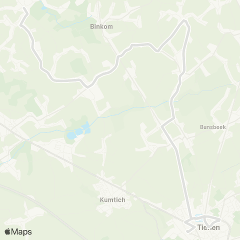 De Lijn Lubbeek - Kerkom - Attenrode - Tienen map