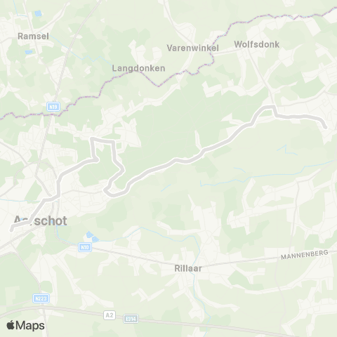 De Lijn Testelt - Langdorp - Aarschot map