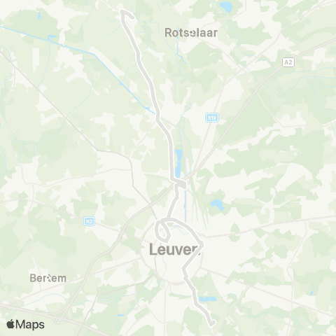 De Lijn Wakkerzeel - Leuven - Heverlee Sint-Albertus map