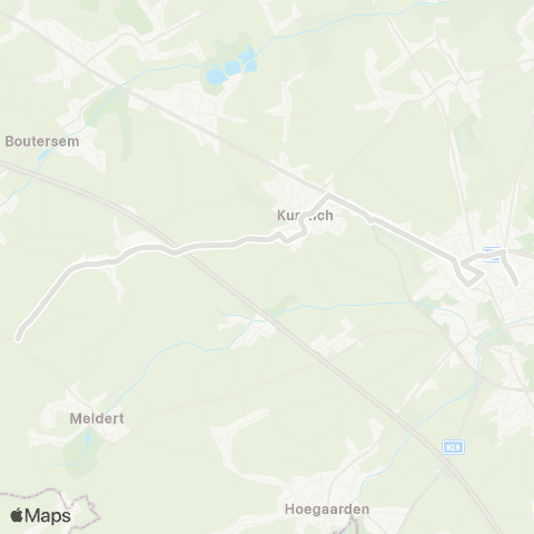 De Lijn Honsem - Tienen map