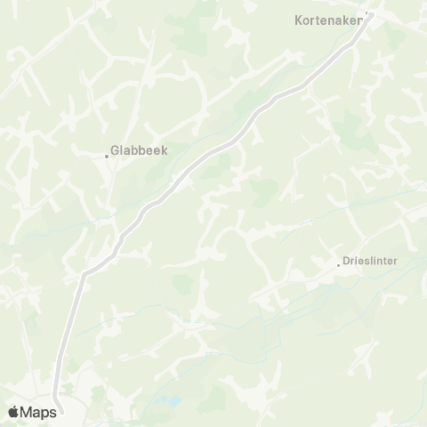 De Lijn Kortenaken - Tienen map