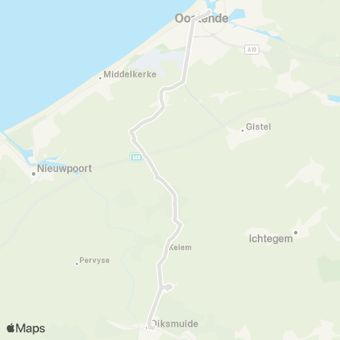 De Lijn Oostende - Leffinge - Slijpe - Leke - Diksmuide map