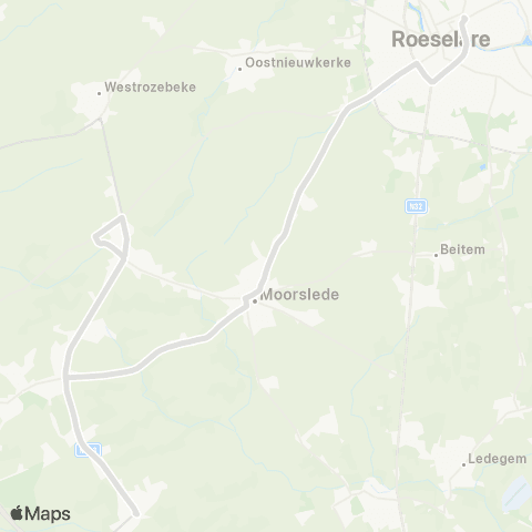 De Lijn Beselare - Passendale - Moorslede - Roeselare map
