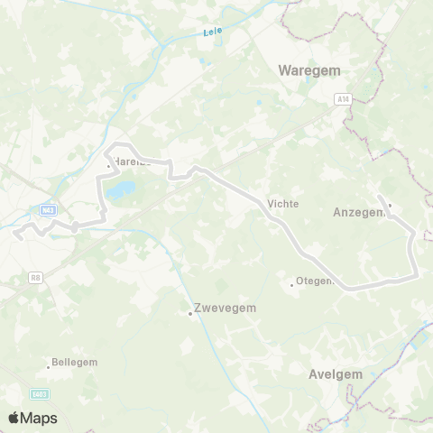 De Lijn Kortrijk - Stasegem - Harelbeke - Deerlijk - Anzegem map