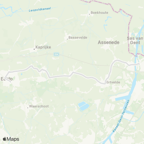 De Lijn Eeklo - Lembeke - Oosteeklo - Ertvelde - Stoepe - Zelzate map