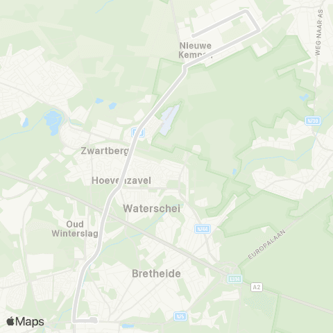 De Lijn Genk - Opglabbeek Bewel map