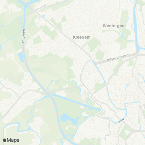 De Lijn Gent Sint-Pieters - Rooigem - Mariakerke VISO-AHS map