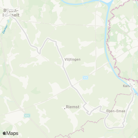 De Lijn Kanne - Bilzen map