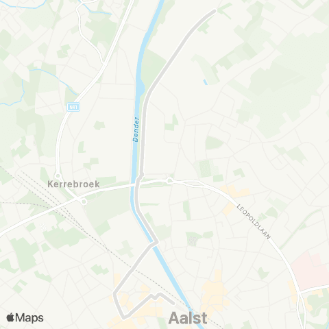 De Lijn Aalst Station - Wijngaardveld map