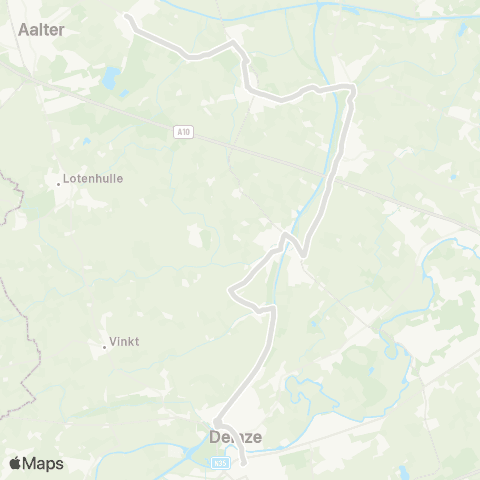 De Lijn Deinze - Meigem - Nevele - Landegem - Hansbeke - Bellem map