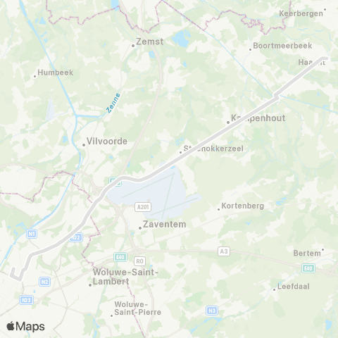 De Lijn Brussel Noord - Haacht map