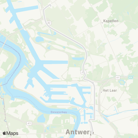 De Lijn Antwerpen Rooseveltplaats - scholen Stabroek via A12 map