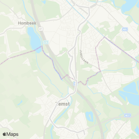 De Lijn Weerde - Zemst - Mechelen map