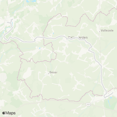 De Lijn Geraardsbergen - Moerbeke - Galmaarden - Enghien / Edingen map