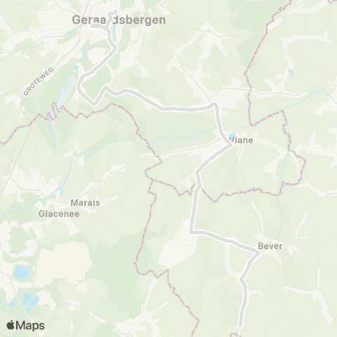 De Lijn Geraardsbergen - Moerbeke - Viane - Akrenbos - Bever / Bi v ne map