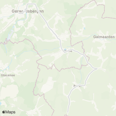 De Lijn Geraardsbergen - Moerbeke - Viane - Herhout - Bever / Bi v ne map