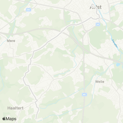 De Lijn Aalst - Ede - Kerksken Stichelen map