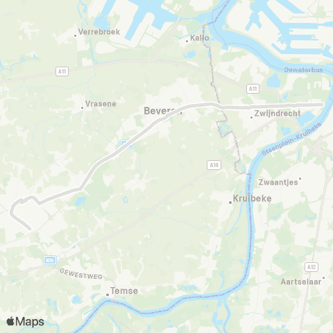 De Lijn Antwerpen L.O. - Beveren - Westakkers - Sint-Niklaas map