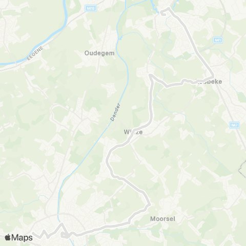 De Lijn Aalst - Wieze - Denderbelle - Dendermonde map