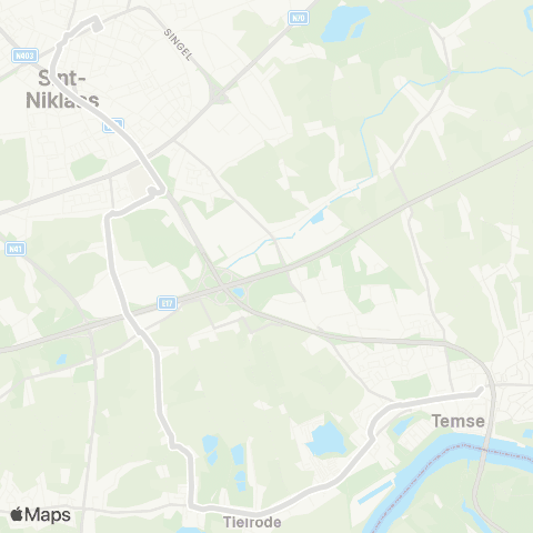 De Lijn Sint-Niklaas - Tielrode - Temse map