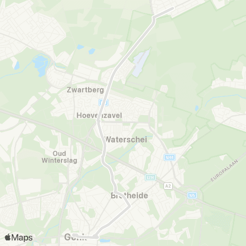 De Lijn Opglabbeek - Genk map