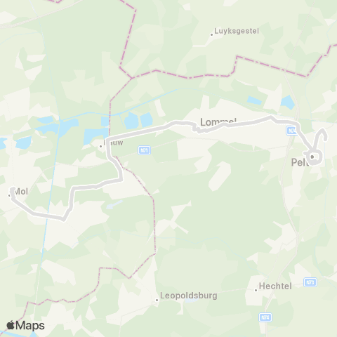 De Lijn Mol - Neerpelt map