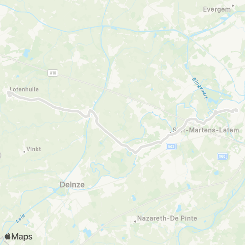 De Lijn Gent - Latem - Leerne - Nevele - Lotenhulle map