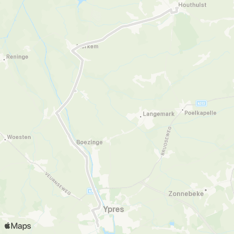 De Lijn Ieper - Merkem - Houthulst map