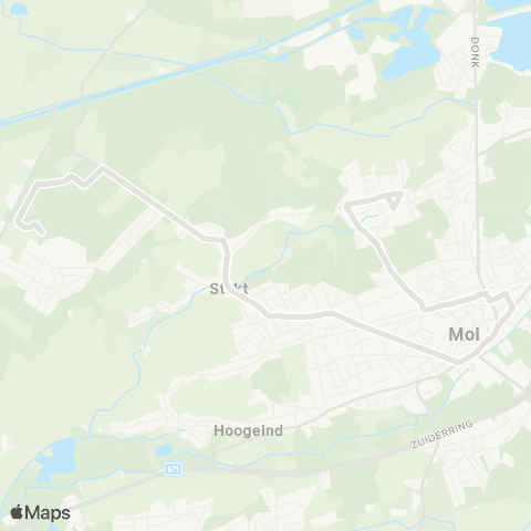 De Lijn Europawijk - Mol - Achterbos map
