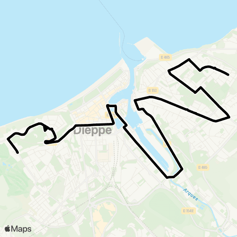 Deepmob Dieppe <> Martin-Église map
