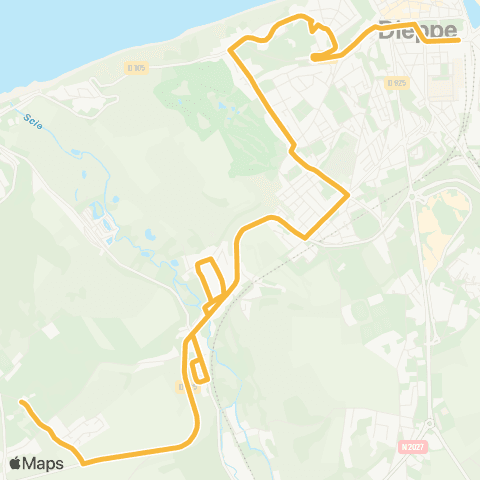 Deepmob Hautot-sur-Mer <> Dippe map