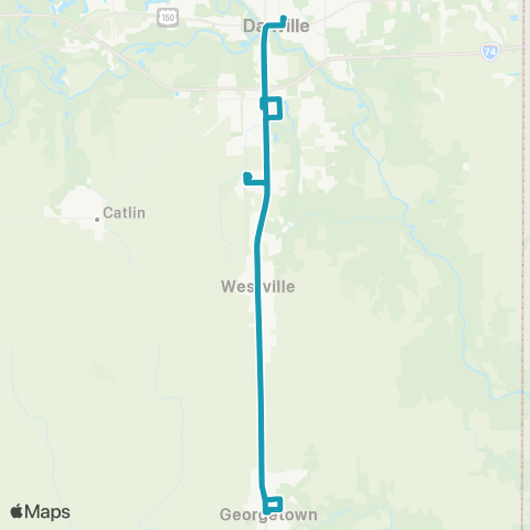 Danville Mass Transit District Georgetown map