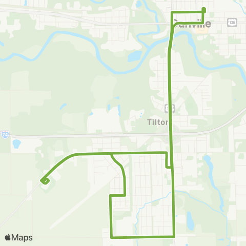 Danville Mass Transit District Tilton map